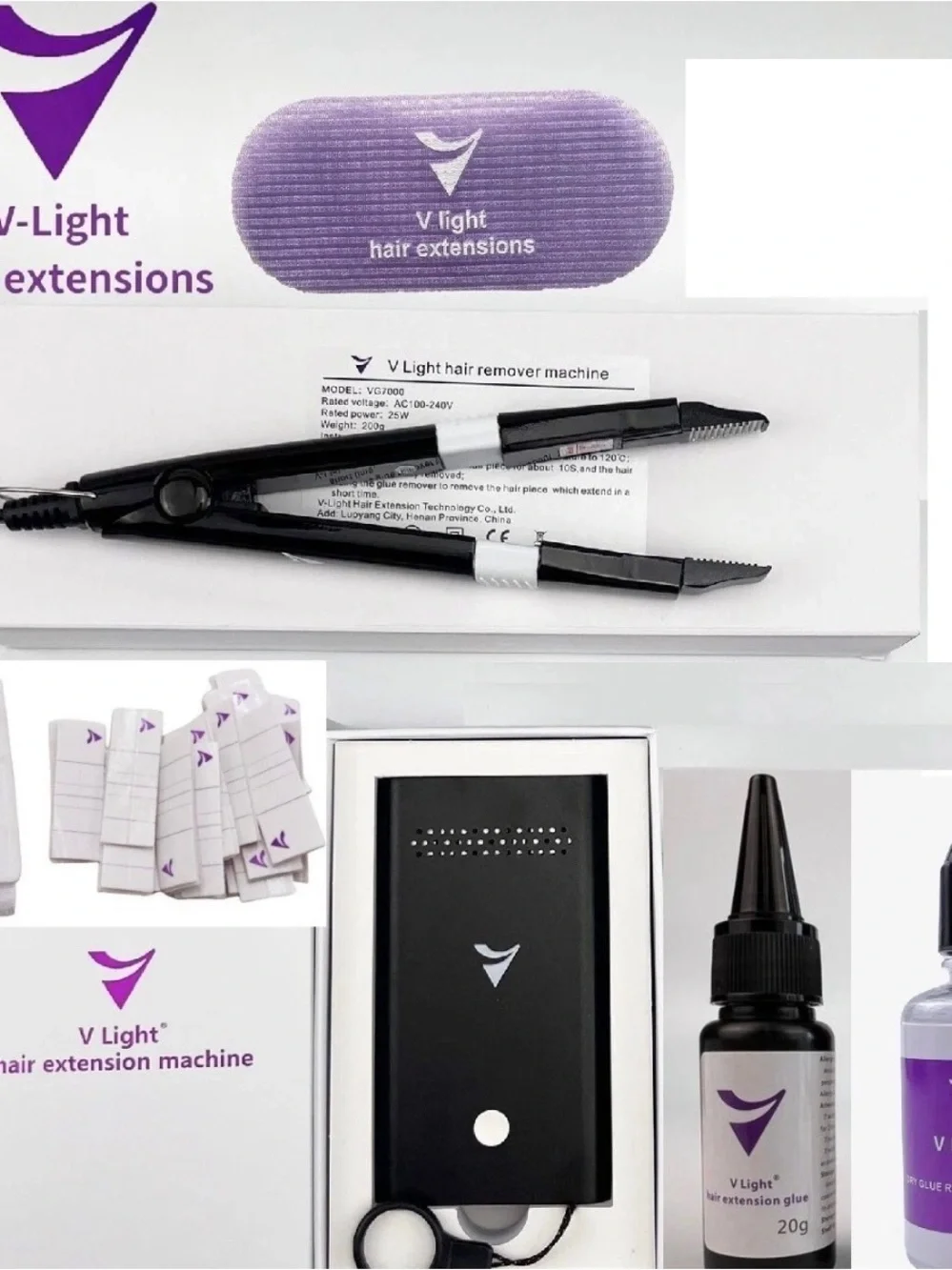 V-Light Hair Extension Tool Set — Purple - Picture 8 of 8